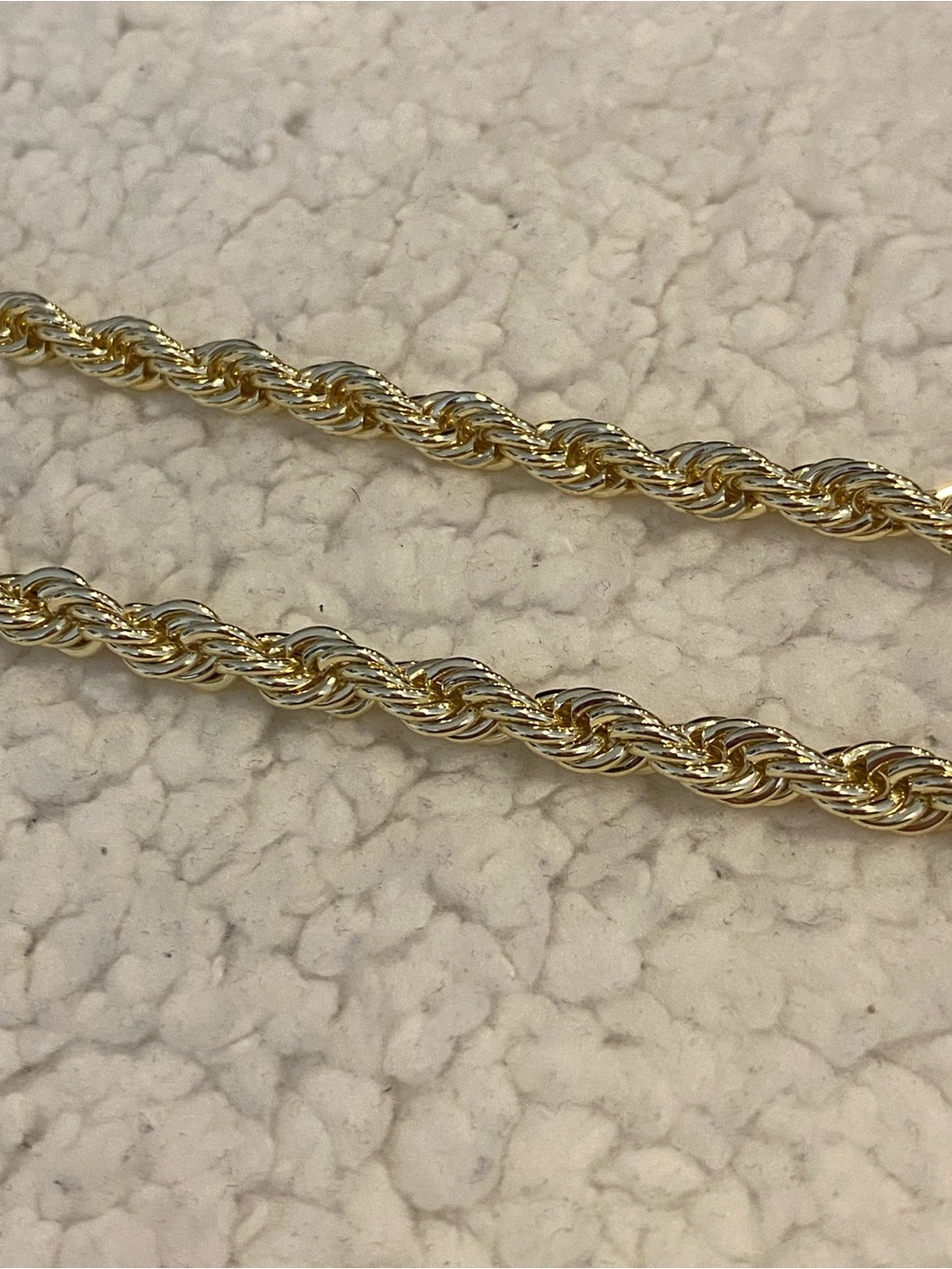 Gold-tone Rope Chain Necklace - Picture 2 of 3